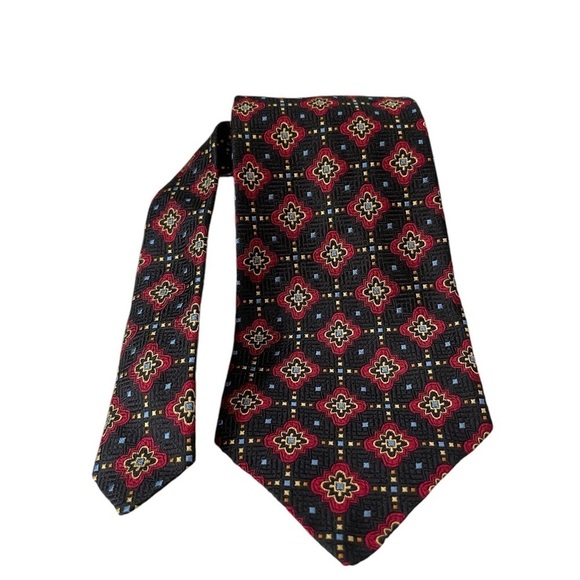 Robert Talbott Men’s Tie Best of Class 58 X 4 Red Black Patterned Hand sewn - Picture 2 of 6
